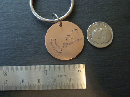 State to State State Personalized Keychain