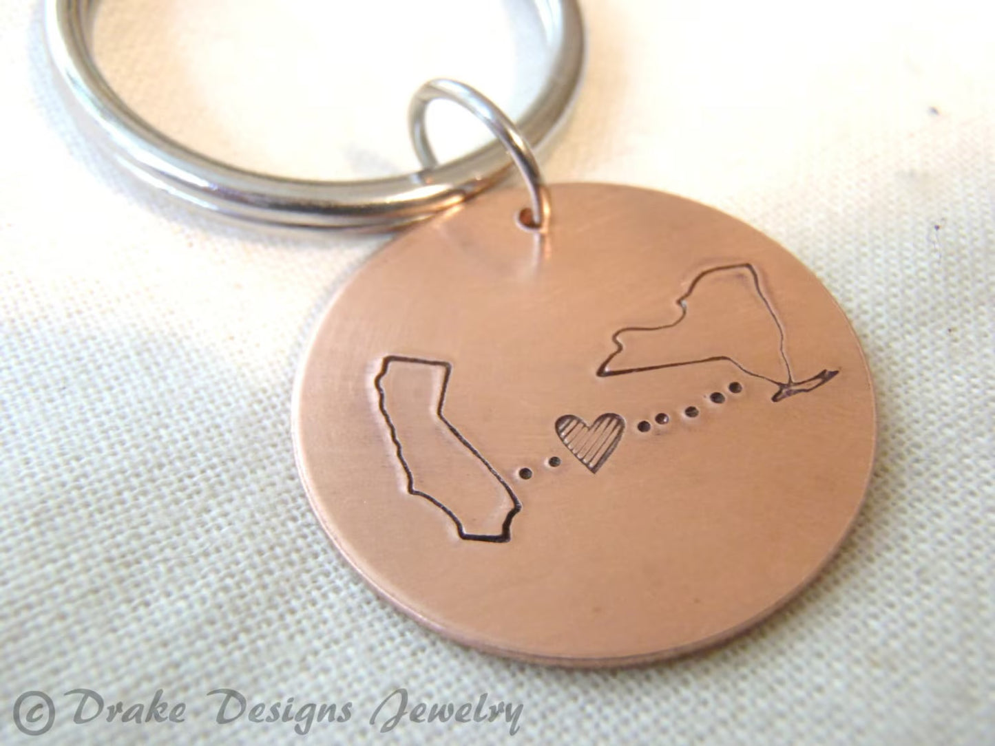 State to State State Personalized Keychain