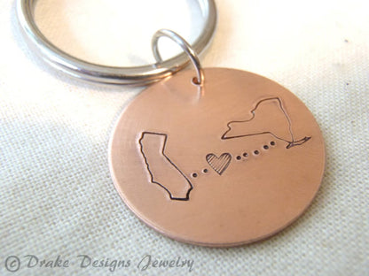 State to State State Personalized Keychain