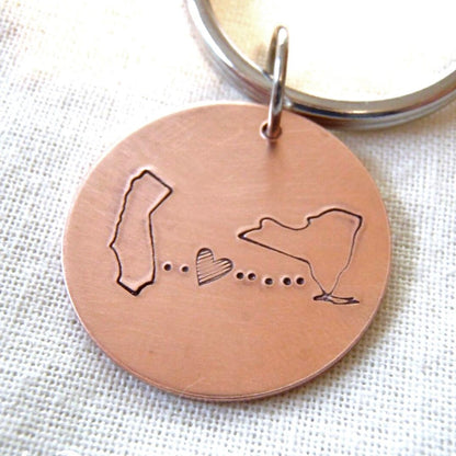 State to State State Personalized Keychain