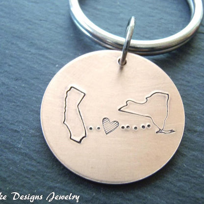 State to State State Personalized Keychain