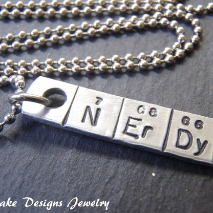 Periodic Table Necklace - NErDy Chemistry Gift - Science Jewelry - drake designs jewelry