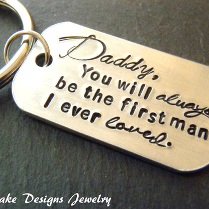 Father of the Bride gift Daddy, You will always be the first man I ever loved. - drake designs jewelry