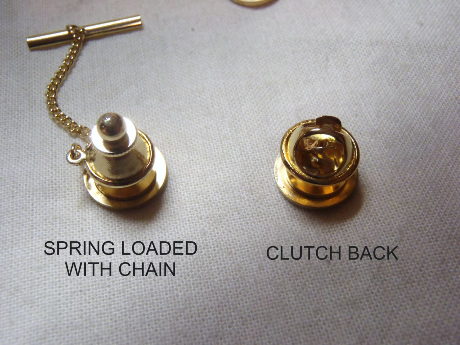 gold monogram tie tack personalized tie pin - drake designs jewelry