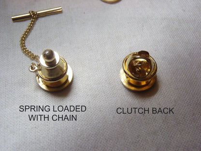 gold monogram tie tack personalized tie pin - drake designs jewelry