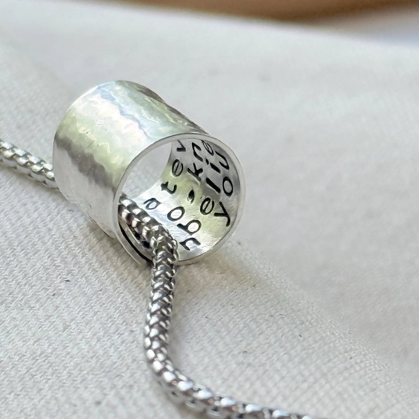 Personalized Secret Message necklace sterling silver pendant with custom message hidden inside