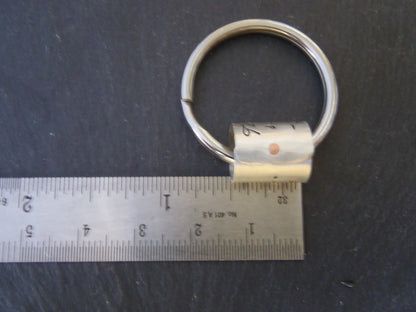 Personalized Keychain with Custom Hand Stamped Message on sterling silver or copper anniversary gift - drake designs jewelry