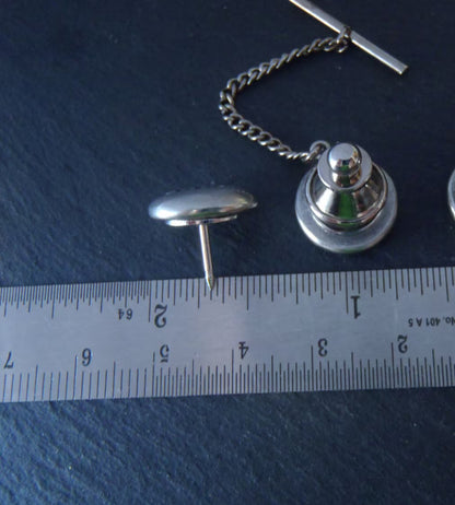 Rustic Men's Personalized Tie Pin with Couples Initials -Anniversary gift - Custom Tie Tack - drake designs jewelry
