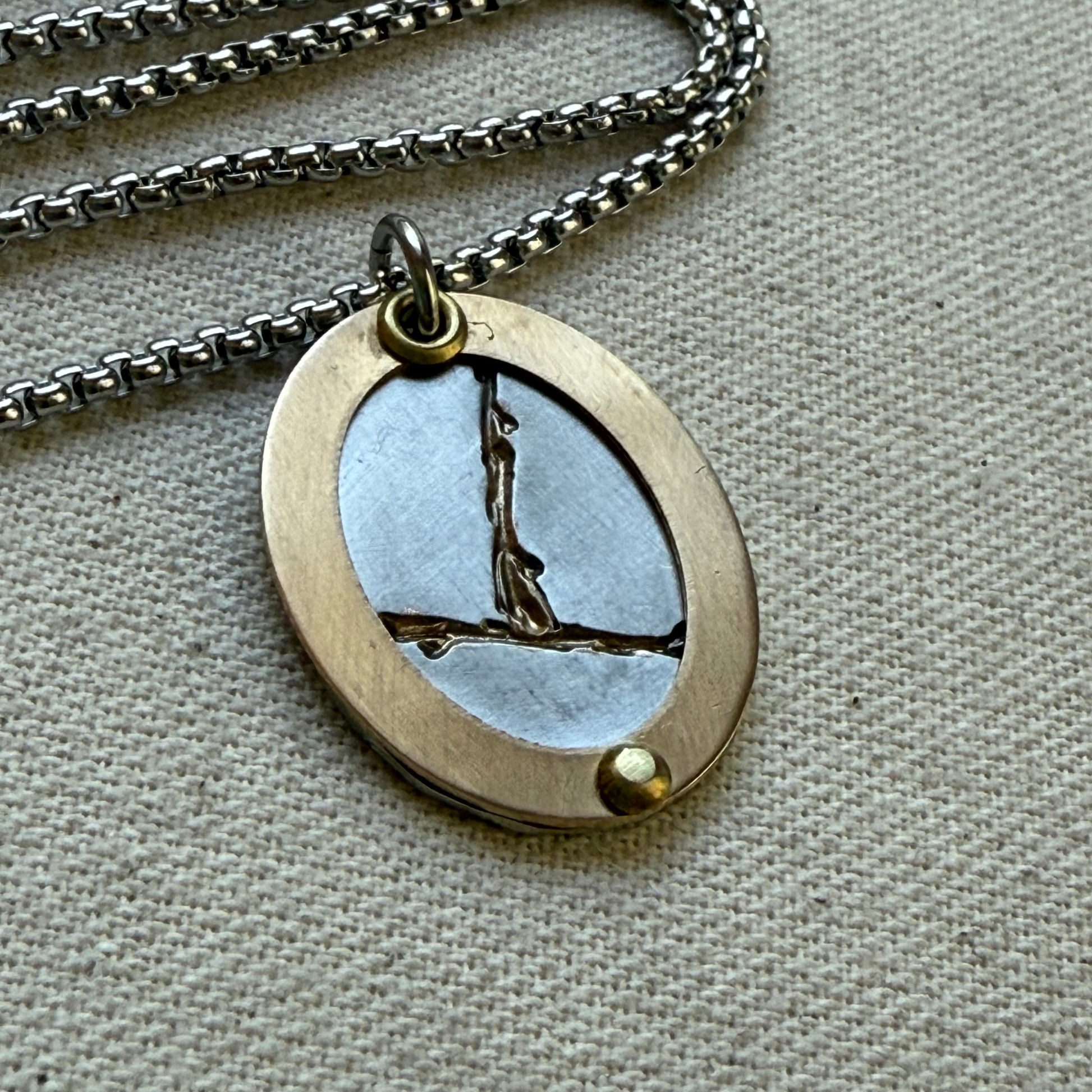 Silver and gold Kintsugi Necklace - Beautifully Broken - Highlighting not Hiding Flaws - drake designs jewelry