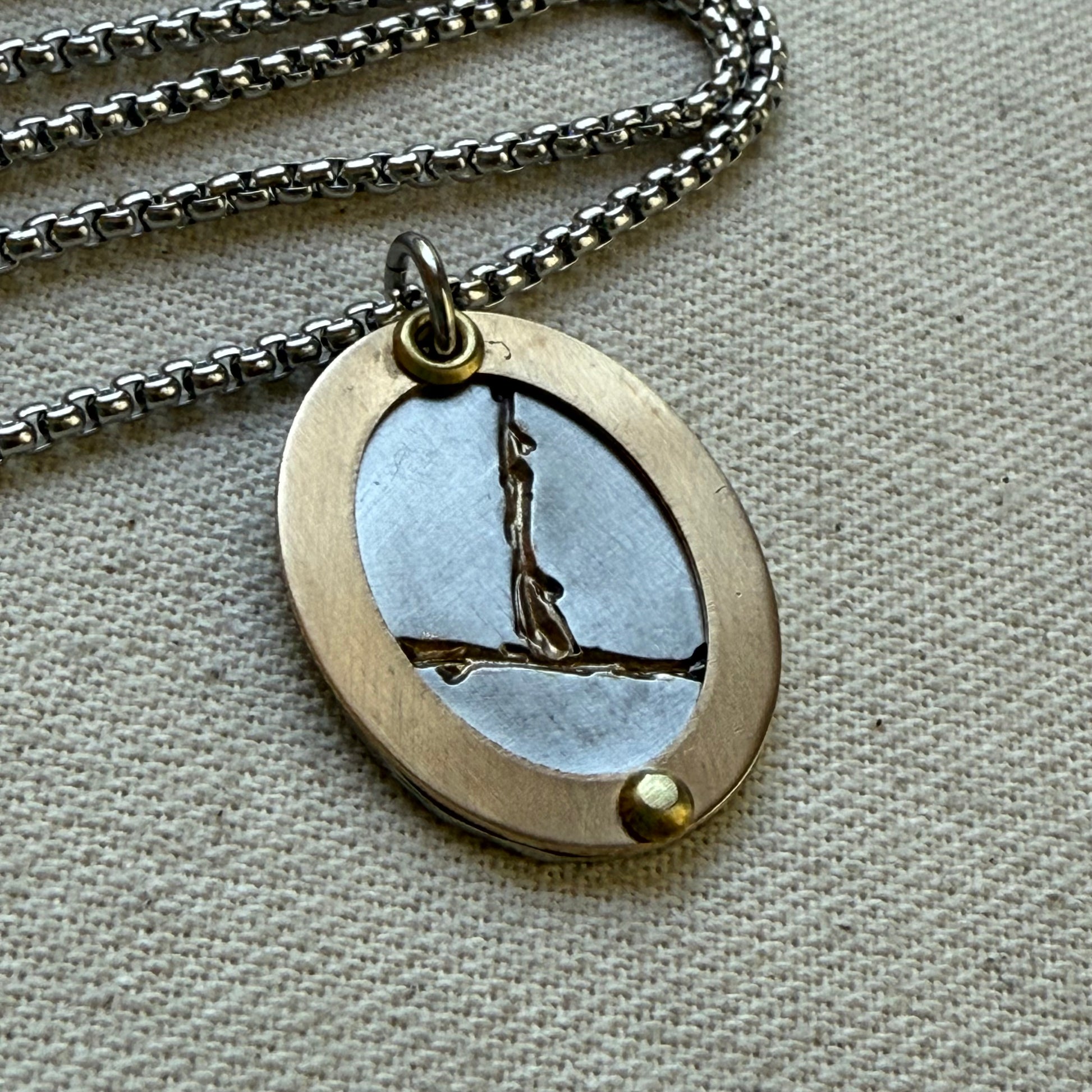 Silver and gold Kintsugi Necklace - Beautifully Broken - Highlighting not Hiding Flaws - drake designs jewelry