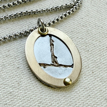 silver and gold Kintsugi Necklace - Beautifully Broken - Beautifully broken- drake designs jewelry