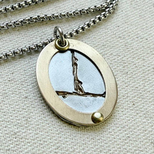 silver and gold Kintsugi Necklace - Beautifully Broken - Beautifully broken- drake designs jewelry