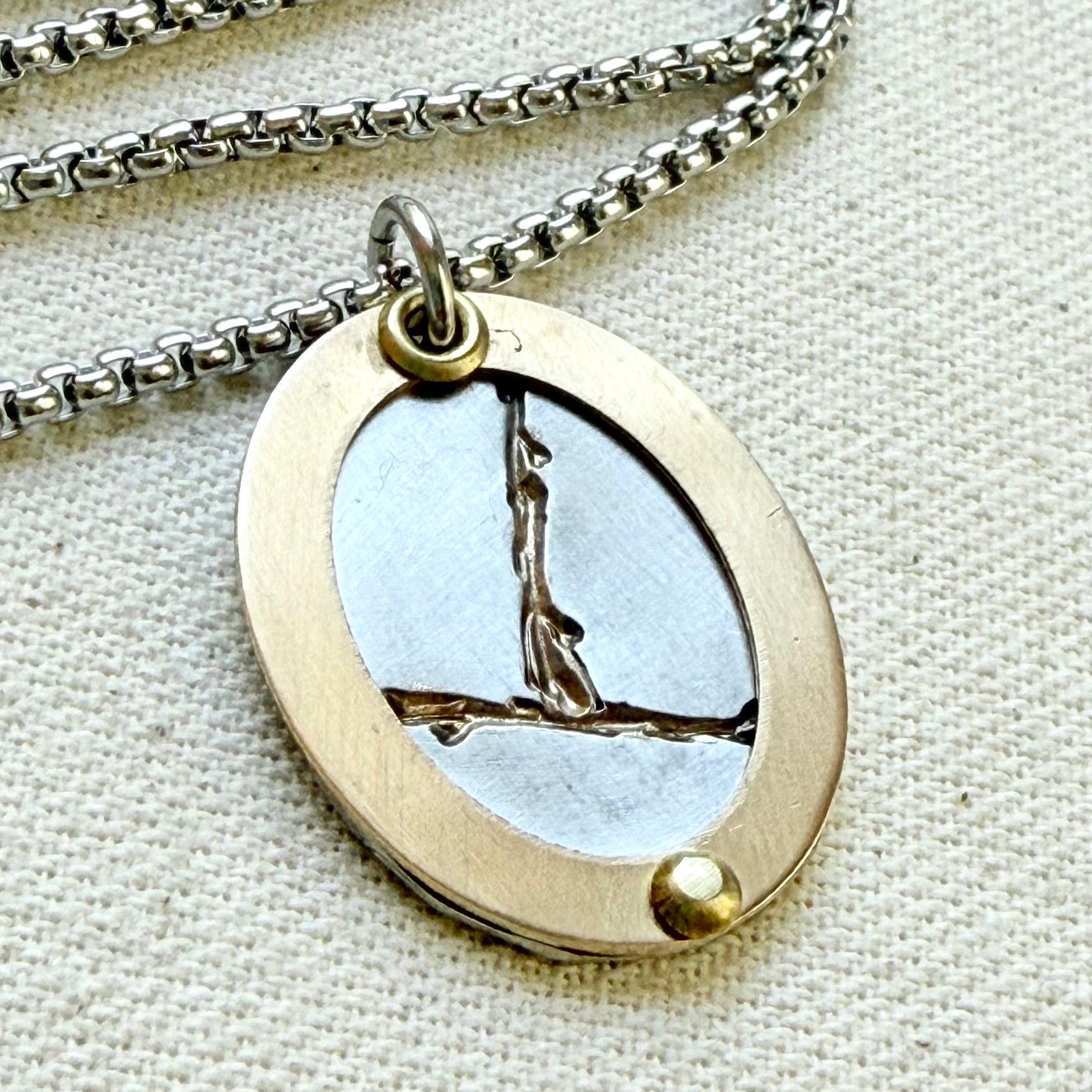 Silver and gold Kintsugi Necklace - Beautifully Broken - Highlighting not Hiding Flaws - drake designs jewelry