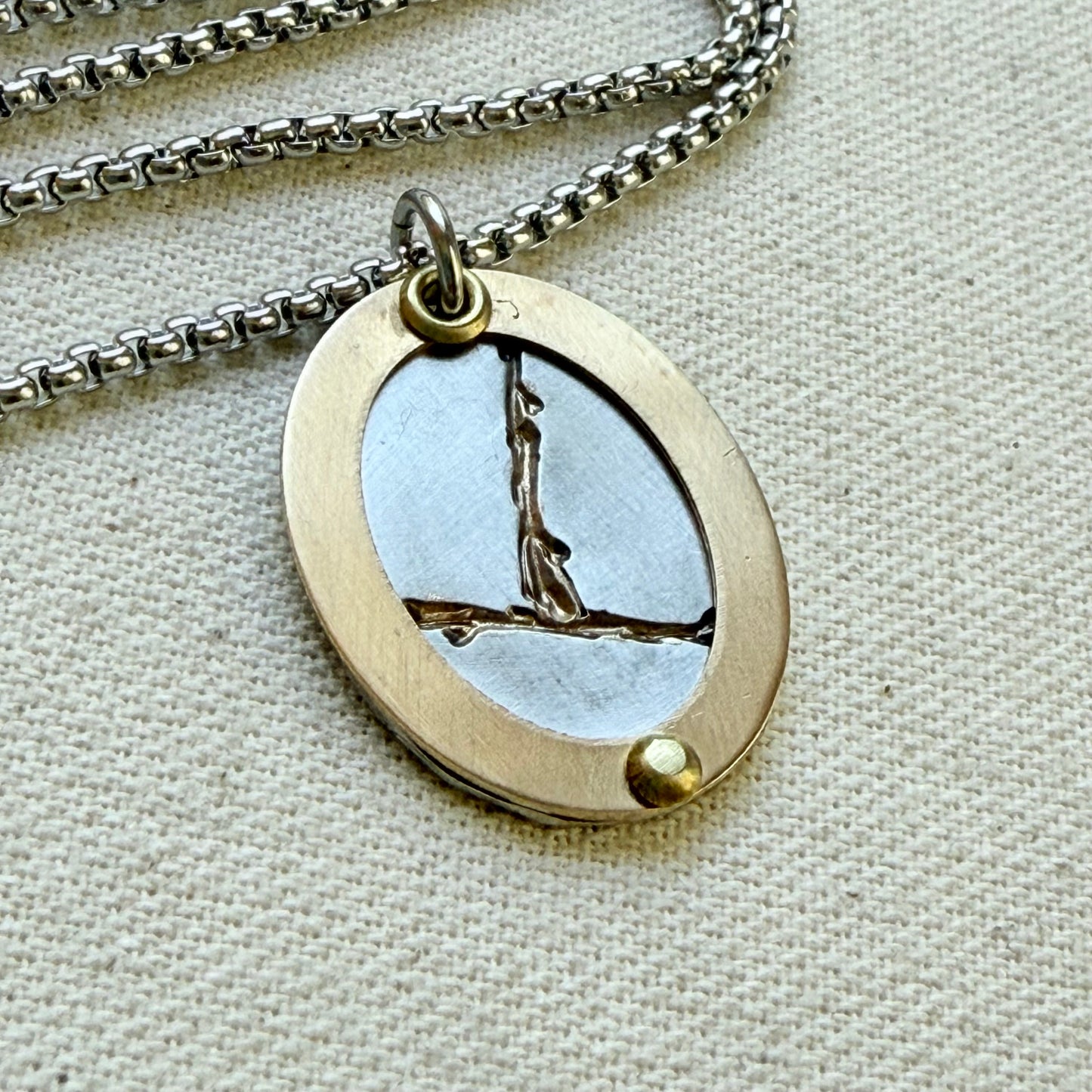 Silver and gold Kintsugi Necklace - Beautifully Broken - Highlighting not Hiding Flaws - drake designs jewelry