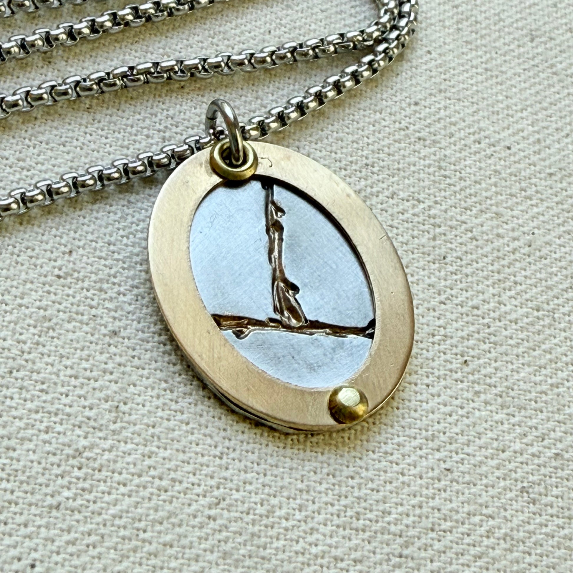 Silver and gold Kintsugi Necklace - Beautifully Broken - Highlighting not Hiding Flaws - drake designs jewelry