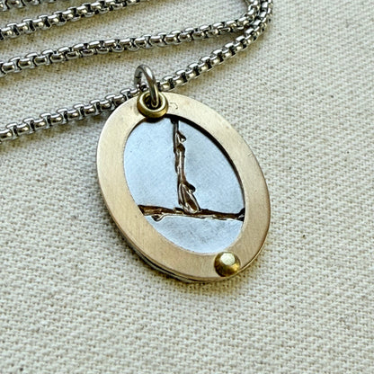 Silver and gold Kintsugi Necklace - Beautifully Broken - Highlighting not Hiding Flaws - drake designs jewelry