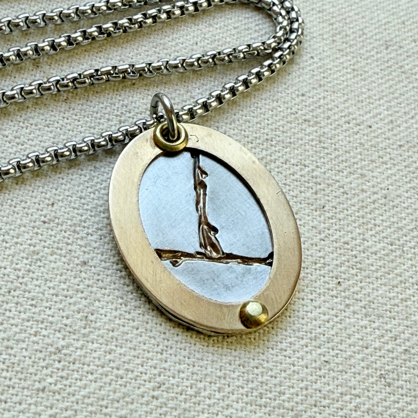 Silver and gold Kintsugi Necklace - Beautifully Broken - Highlighting not Hiding Flaws - drake designs jewelry
