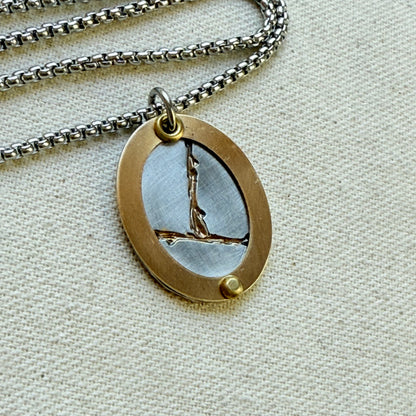 Silver and gold Kintsugi Necklace - Beautifully Broken - Highlighting not Hiding Flaws - drake designs jewelry