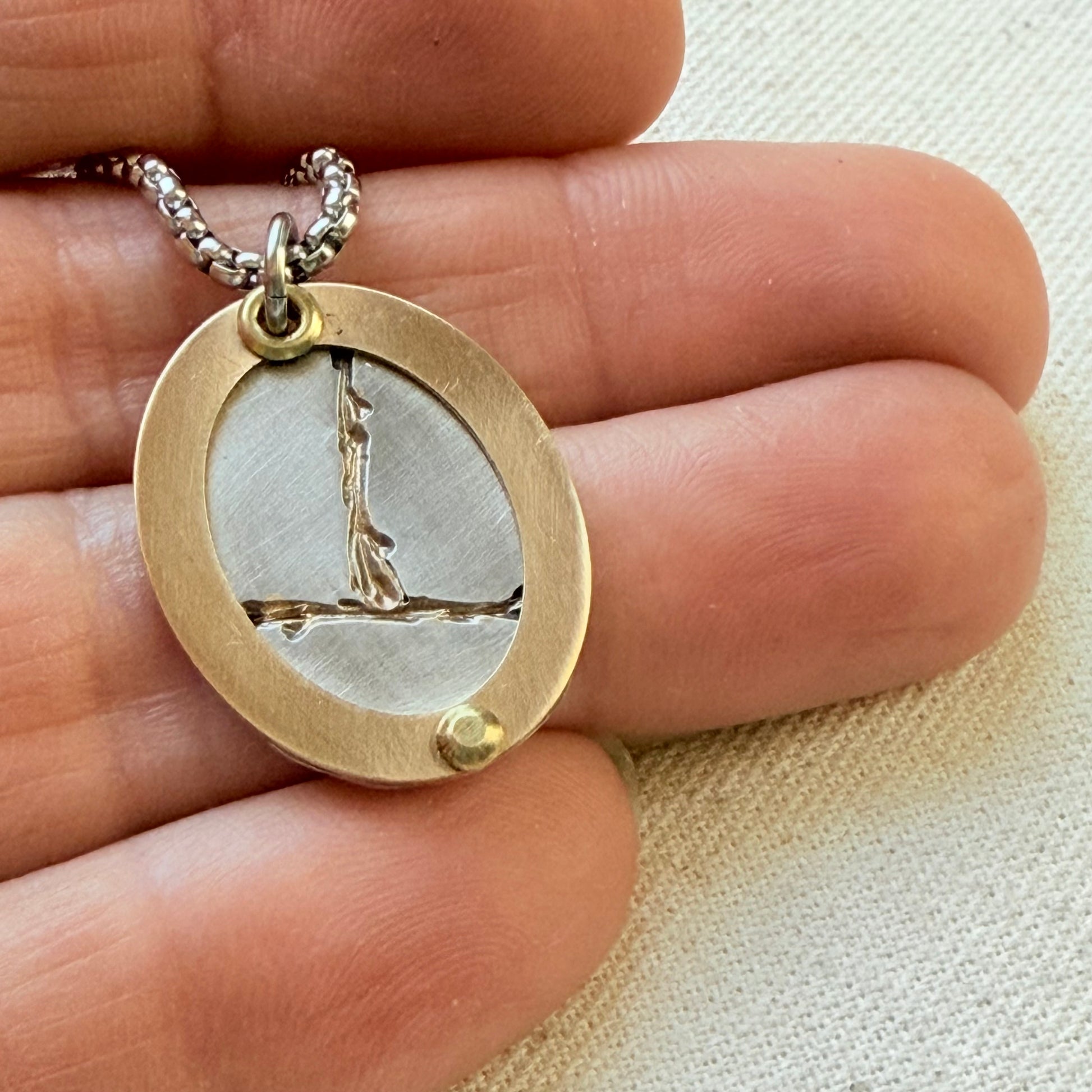 Silver and gold Kintsugi Necklace - Beautifully Broken - Highlighting not Hiding Flaws - drake designs jewelry