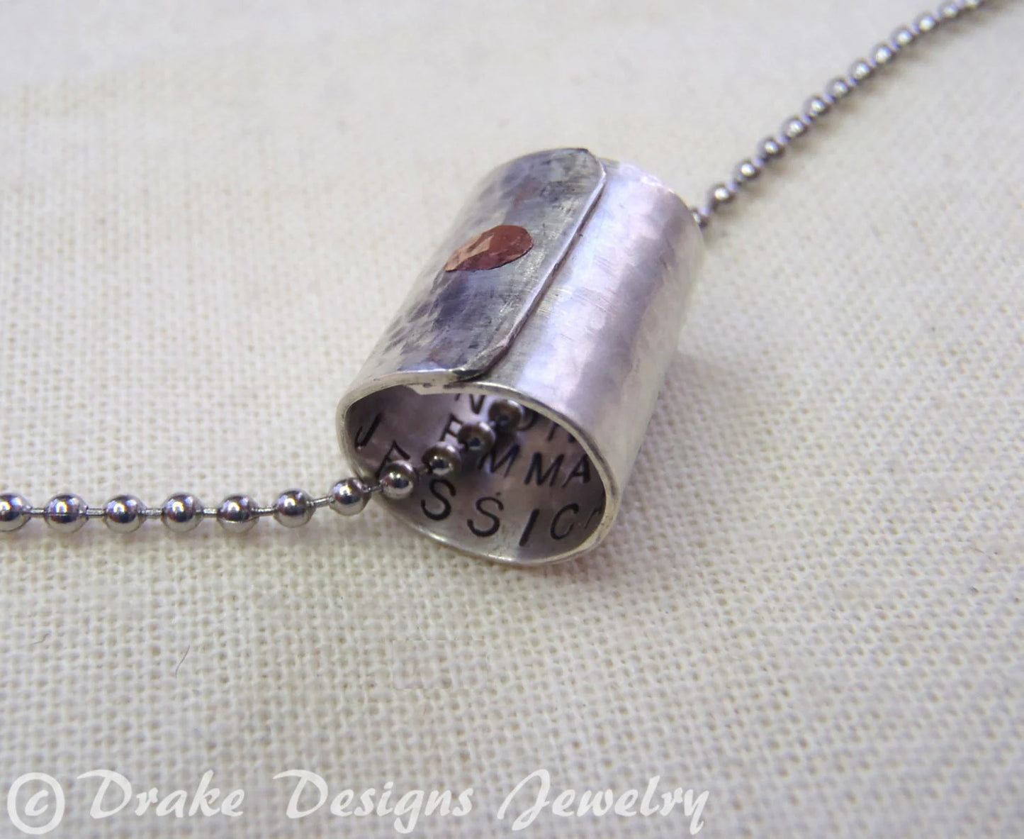 Secret Message Necklace for Men or Women - Sterling Silver Pendant