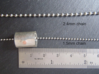 Secret Message Necklace for Men or Women - Sterling Silver Pendant