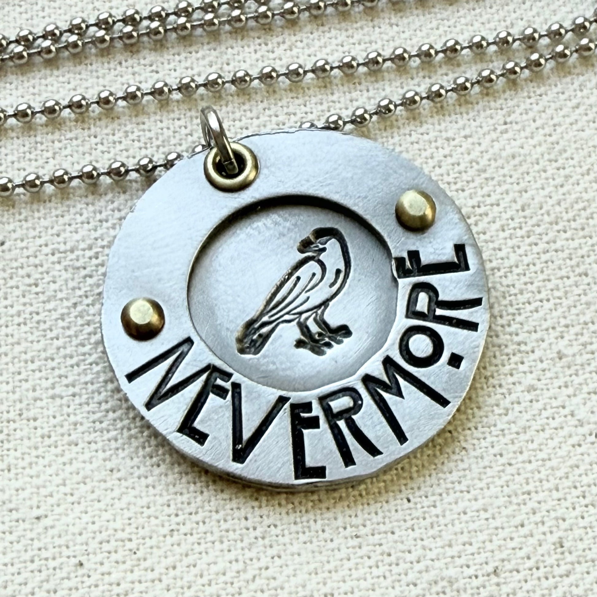 nevermore raven necklace - Edgar allan poe - poetic jewelry - drake designs jewelry