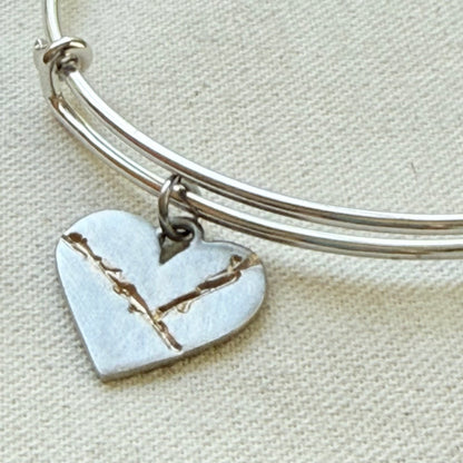 Kintsugi Heart Bracelet - Beautifully Broken - Highlighting and Celebrating Flaws - drake designs jewelry