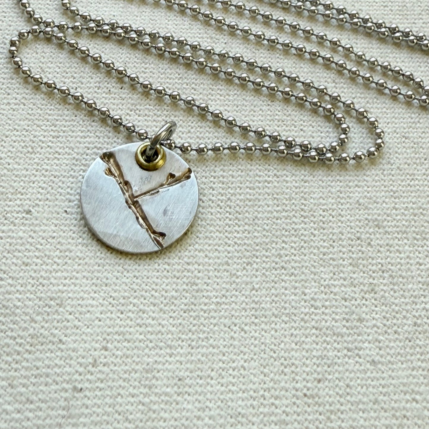 Silver and gold Kintsugi Necklace - Beautifully Broken - Celebrating Flaws - drake designs jewelry