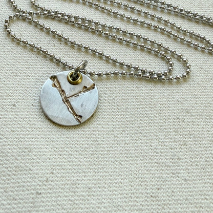 Silver and gold Kintsugi Necklace - Beautifully Broken - Celebrating Flaws - drake designs jewelry