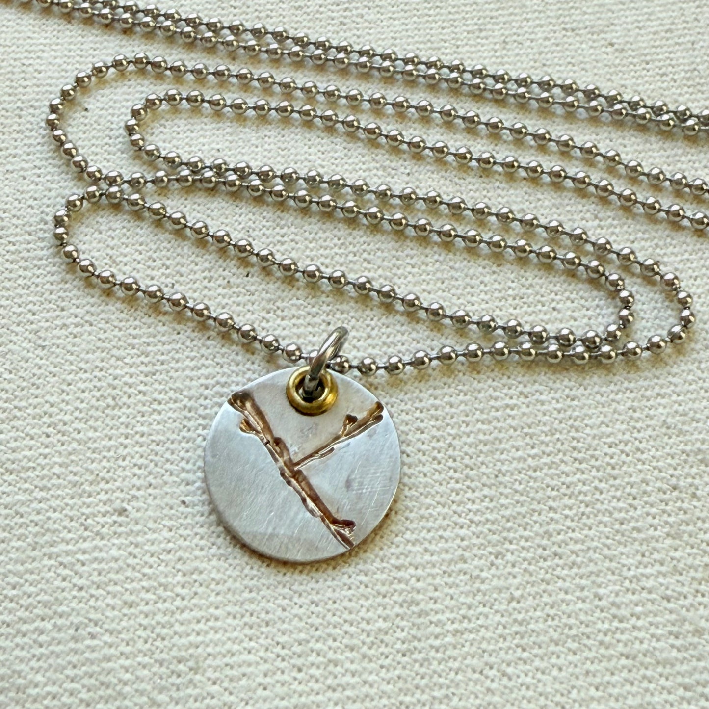 Silver and gold Kintsugi Necklace - Beautifully Broken - Celebrating Flaws - drake designs jewelry