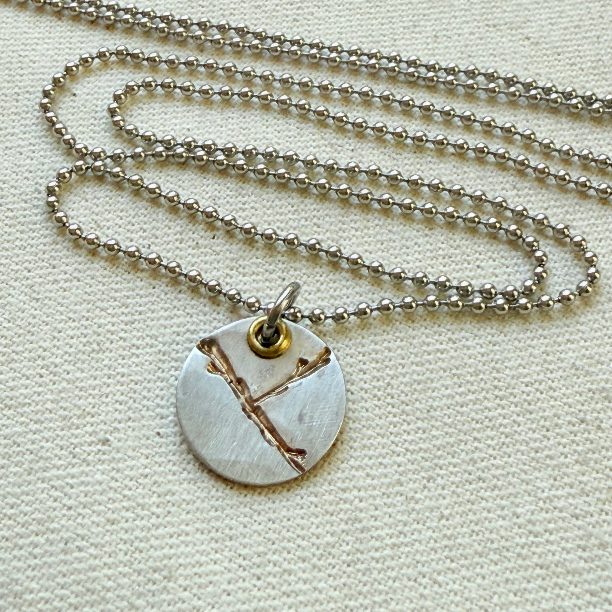 Silver and gold Kintsugi Necklace - Beautifully Broken - Celebrating Flaws - drake designs jewelry