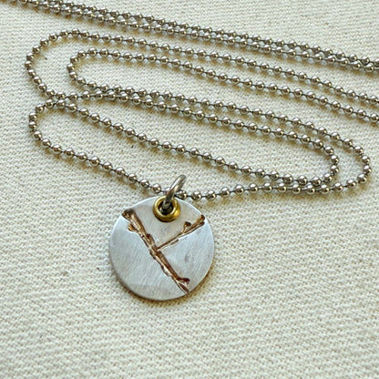 Silver and gold Kintsugi Necklace - Beautifully Broken - Celebrating Flaws - drake designs jewelry