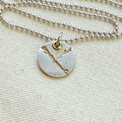 Silver and gold Kintsugi Necklace - Beautifully Broken - Celebrating Flaws - drake designs jewelry