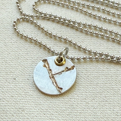Silver and gold Kintsugi Necklace - Beautifully Broken - Celebrating Flaws - drake designs jewelry