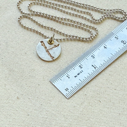 Silver and gold Kintsugi Necklace - Beautifully Broken - Celebrating Flaws - drake designs jewelry