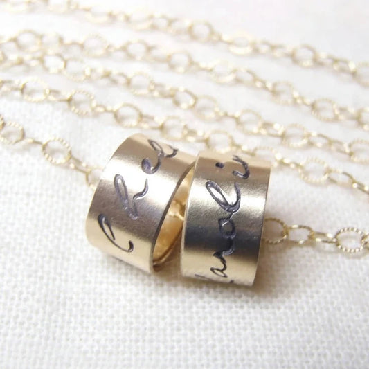 Mom Necklace with Childrens Names - 14k Gold filled Personalized Name Charm Necklace - drake designs jewelry