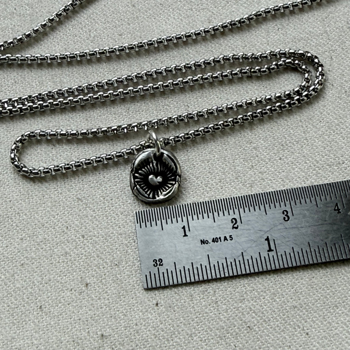 Recycled silver Starburst Puffed Heart Pebble Rustic Artisan jewelry - Drake Designs Jewelry