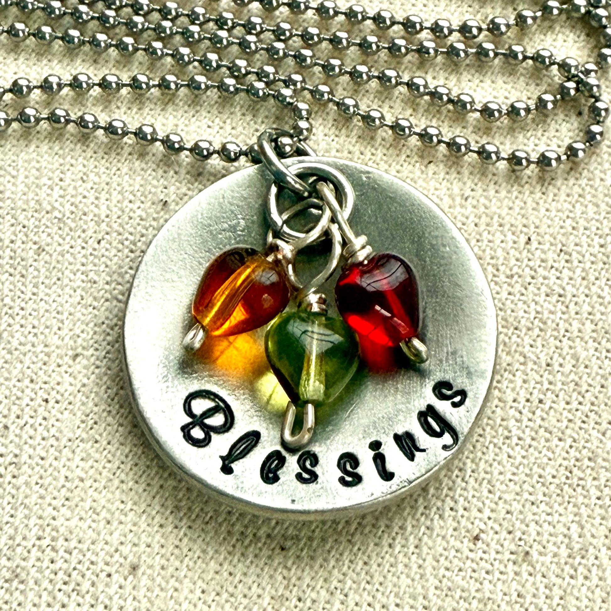 Blessings mom or grandma necklace personalized with lids or grandkids birthstones - drake designs jewelry