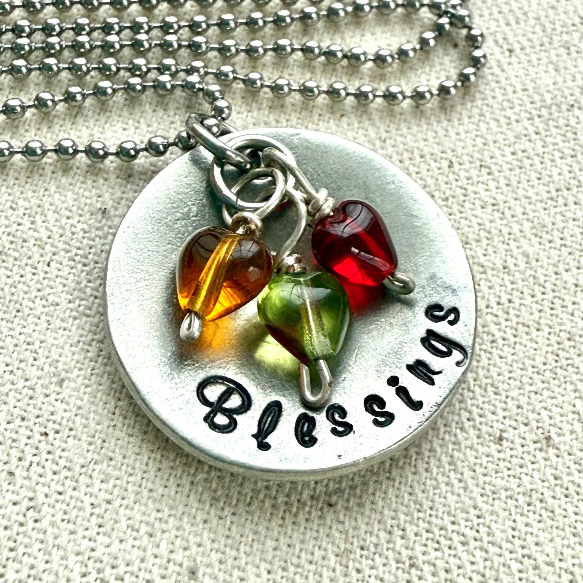 Blessings mom or grandma necklace personalized with lids or grandkids birthstones - drake designs jewelry