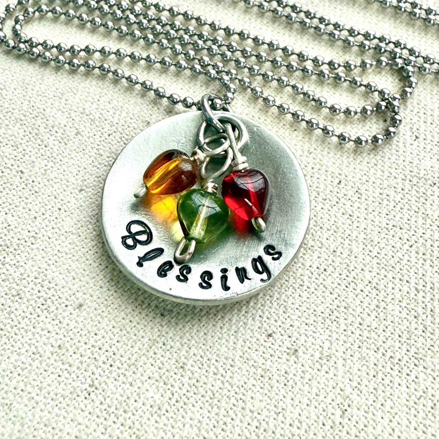 Blessings mom or grandma necklace personalized with lids or grandkids birthstones - drake designs jewelry