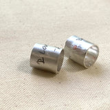 Actual handwriting sterling silver bead charm personalized with your handwritten memory or message