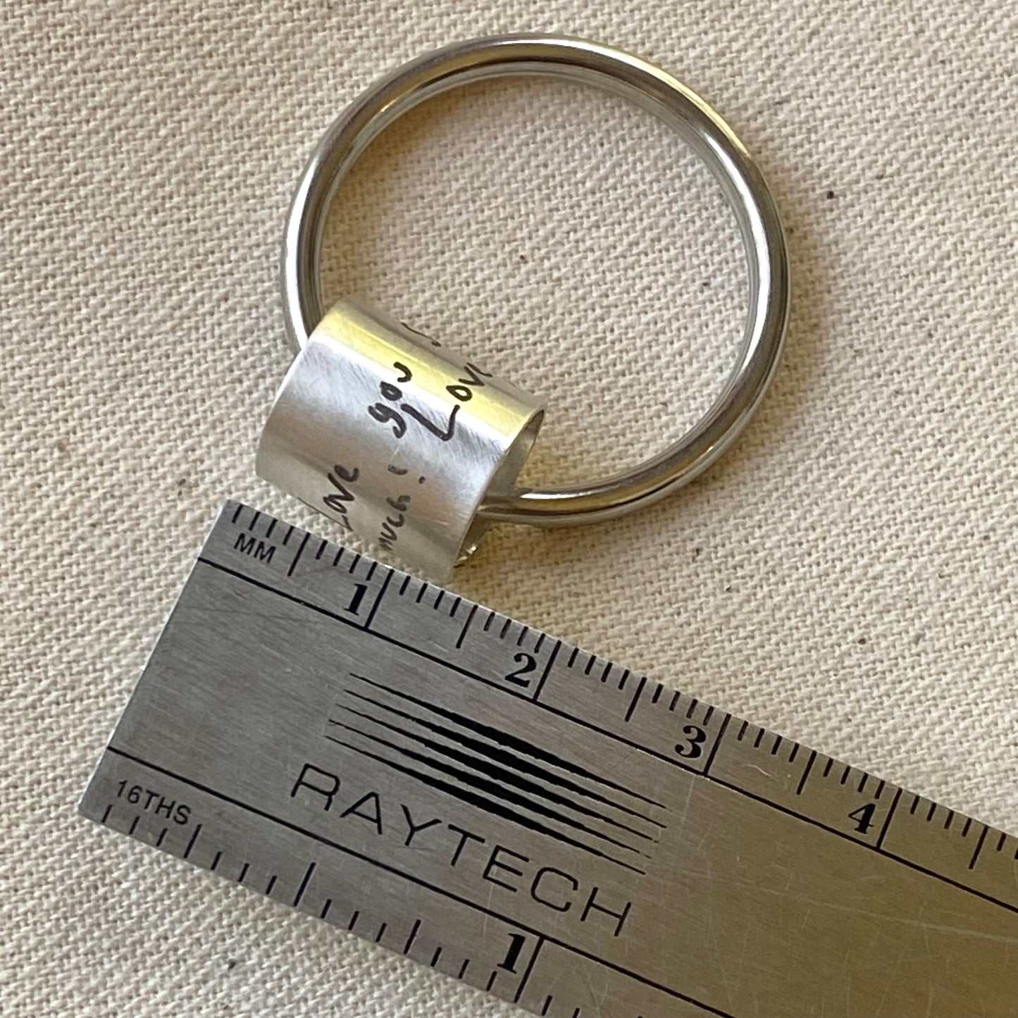 Actual Handwriting Keychain in sterling silver - gift to memorialize a loved one - drake designs jewelry