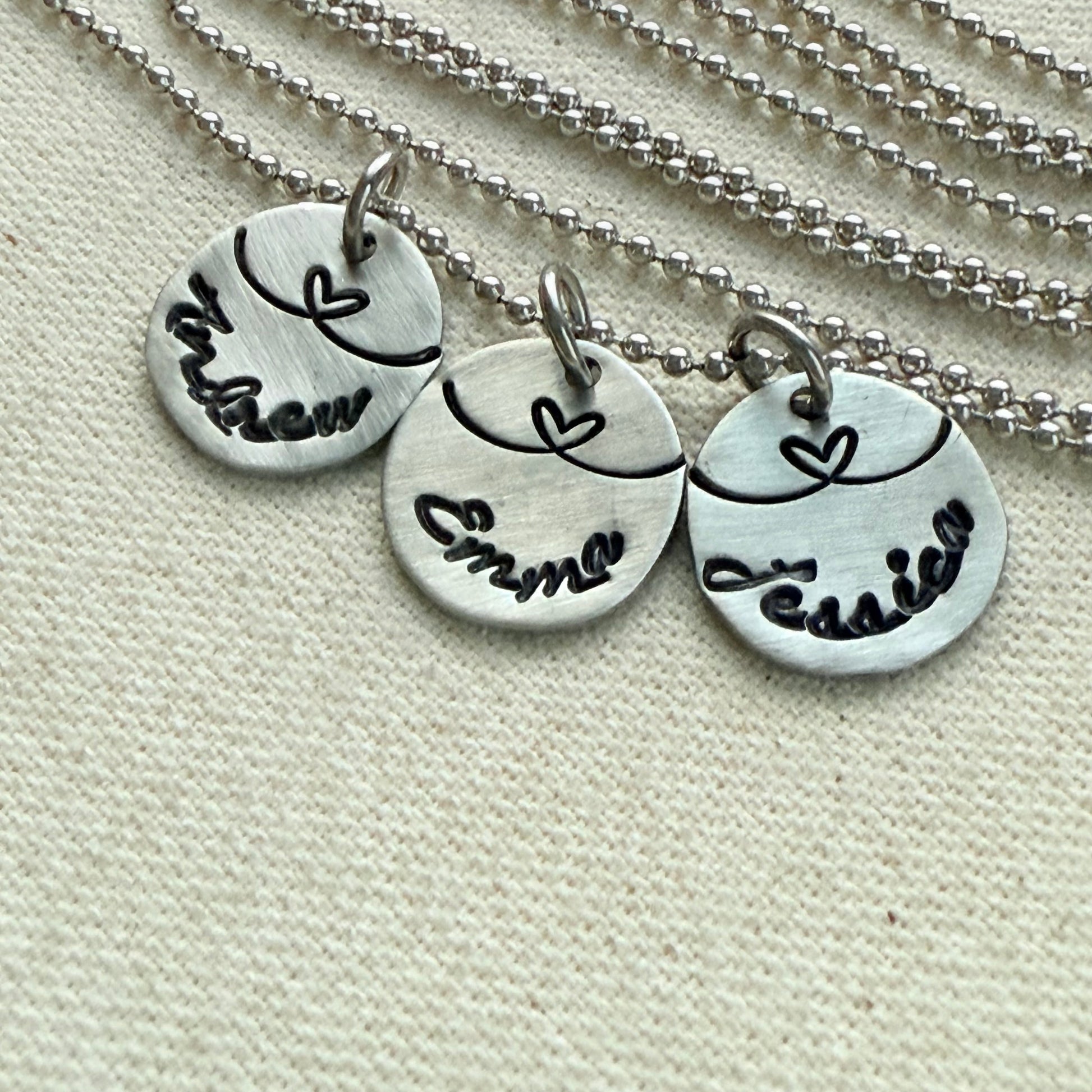 Linked by Love - Mom Necklace Personalized with Kid's Names - heart strings - drake designs jewelry
