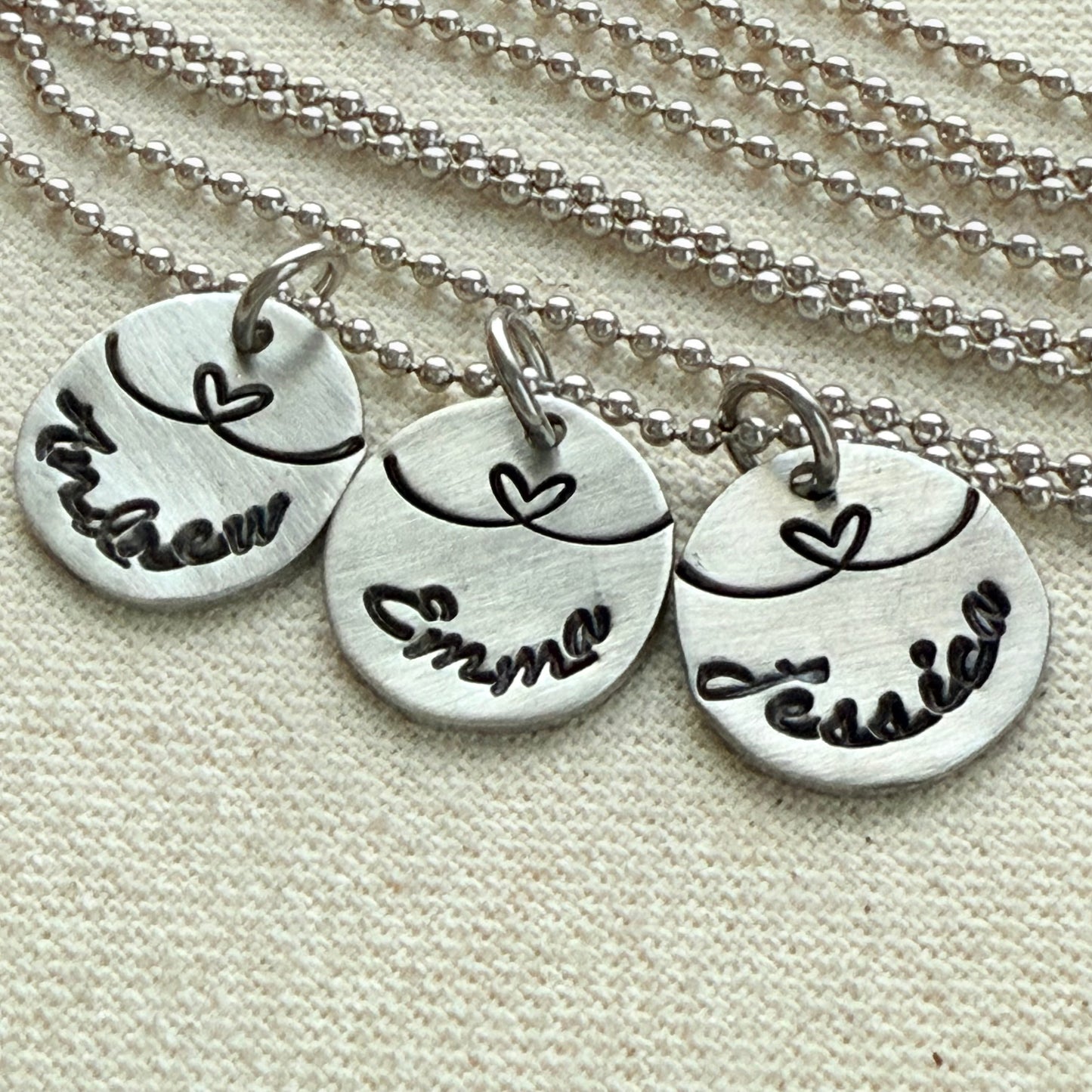 Linked by Love - Mom Necklace Personalized with Kid's Names - heart strings - drake designs jewelry