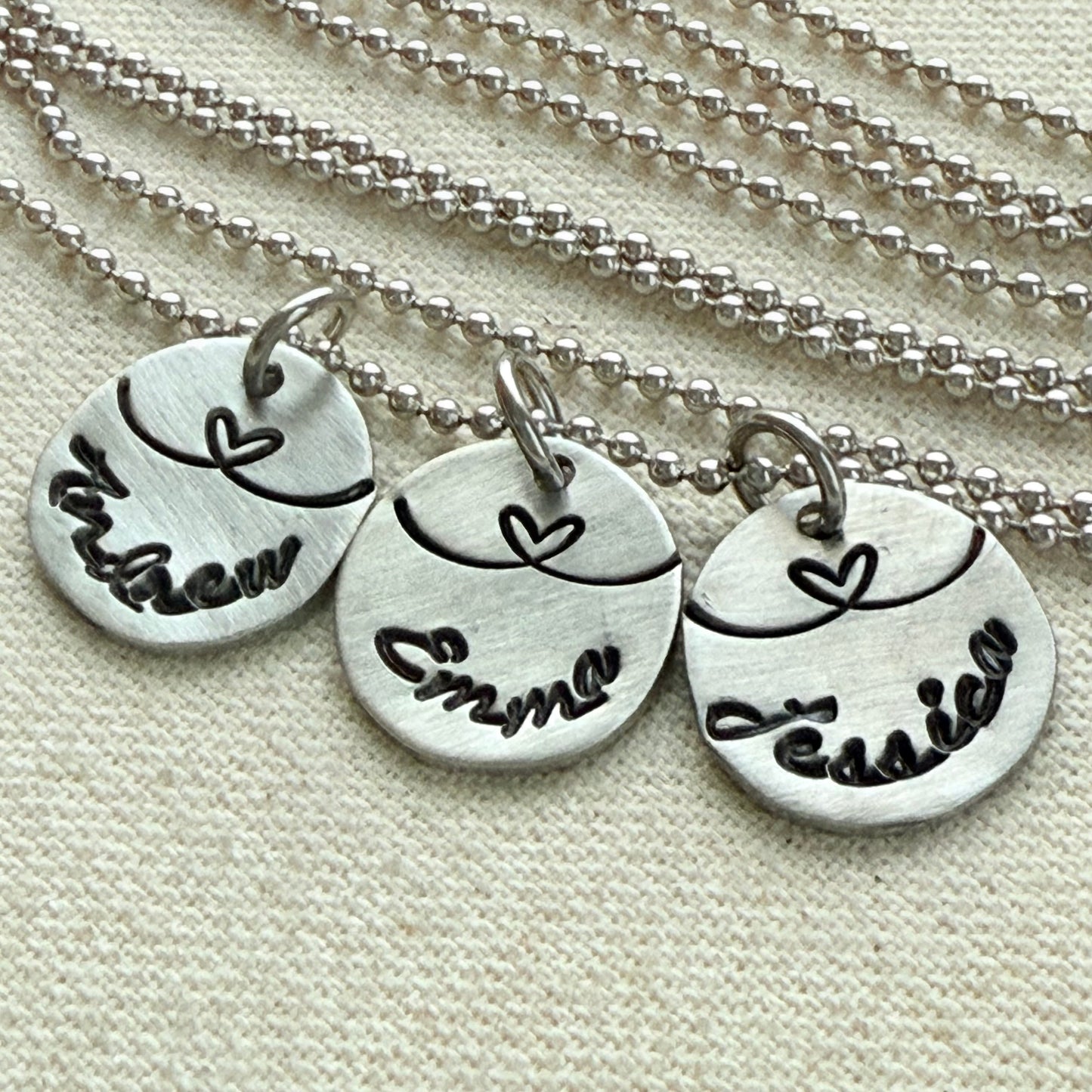 Linked by Love - Mom Necklace Personalized with Kid's Names - heart strings - drake designs jewelry