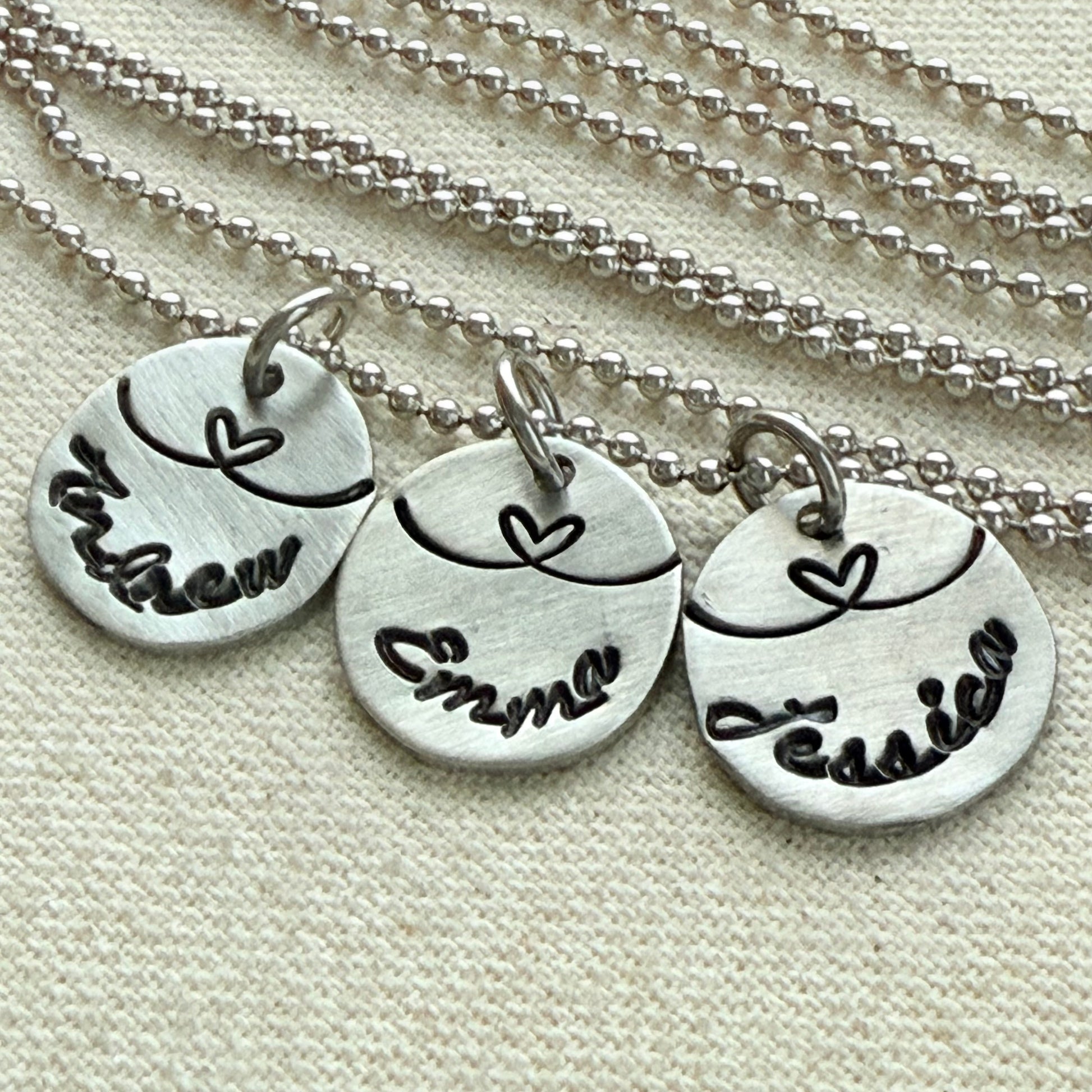 Linked by Love - Mom Necklace Personalized with Kid's Names - heart strings - drake designs jewelry