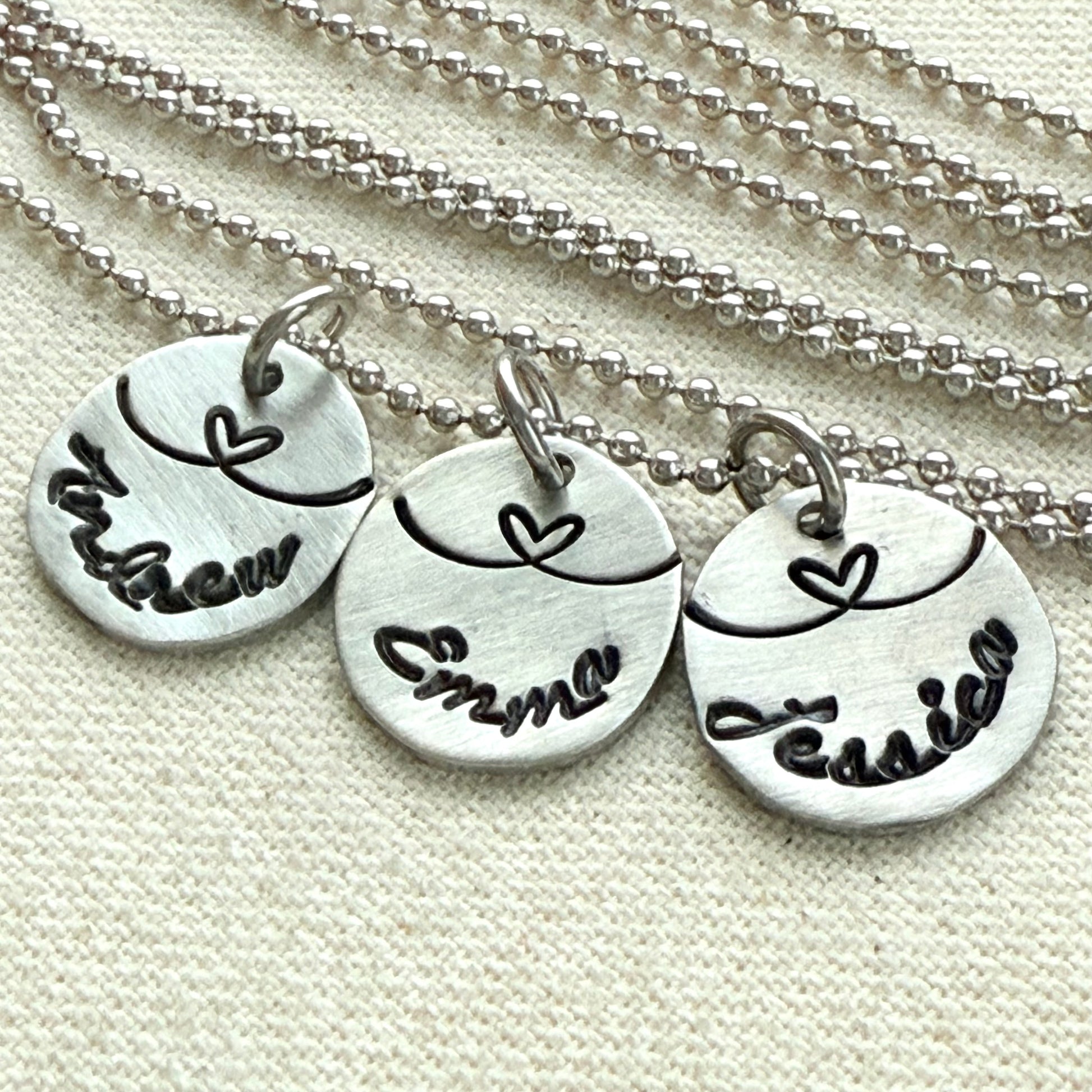 Linked by Love - Mom Necklace Personalized with Kid's Names - heart strings - drake designs jewelry