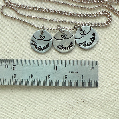 Linked by Love - Mom Necklace Personalized with Kid's Names - heart strings - drake designs jewelry