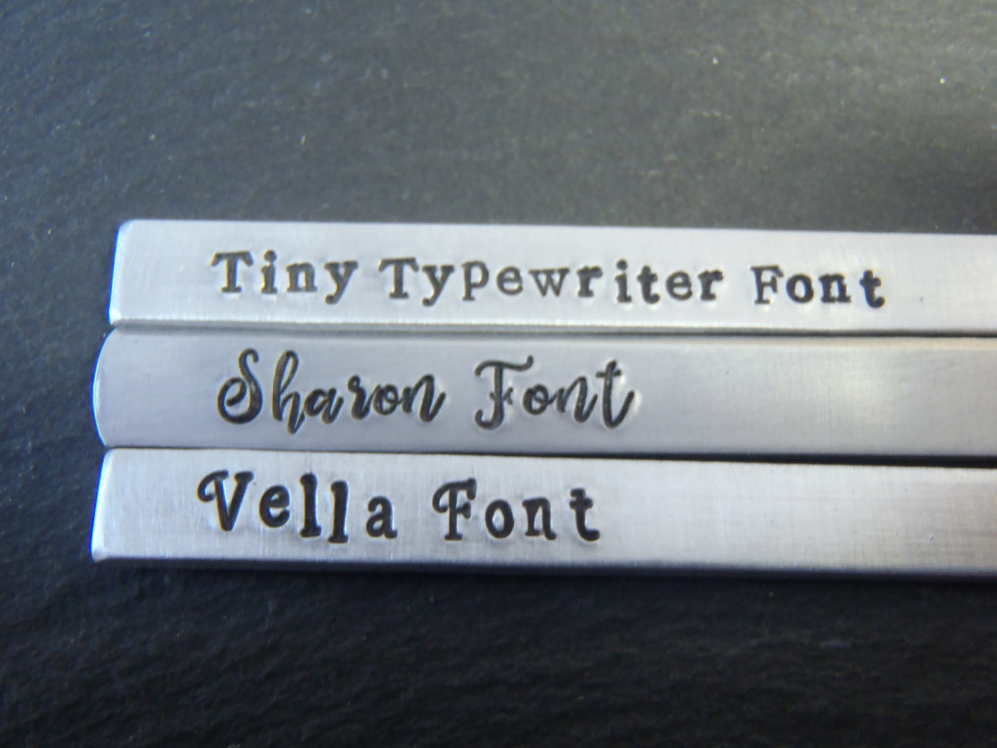Personalized Necklace with Kids Names and Birthstones on Pewter Pebble Chsrms