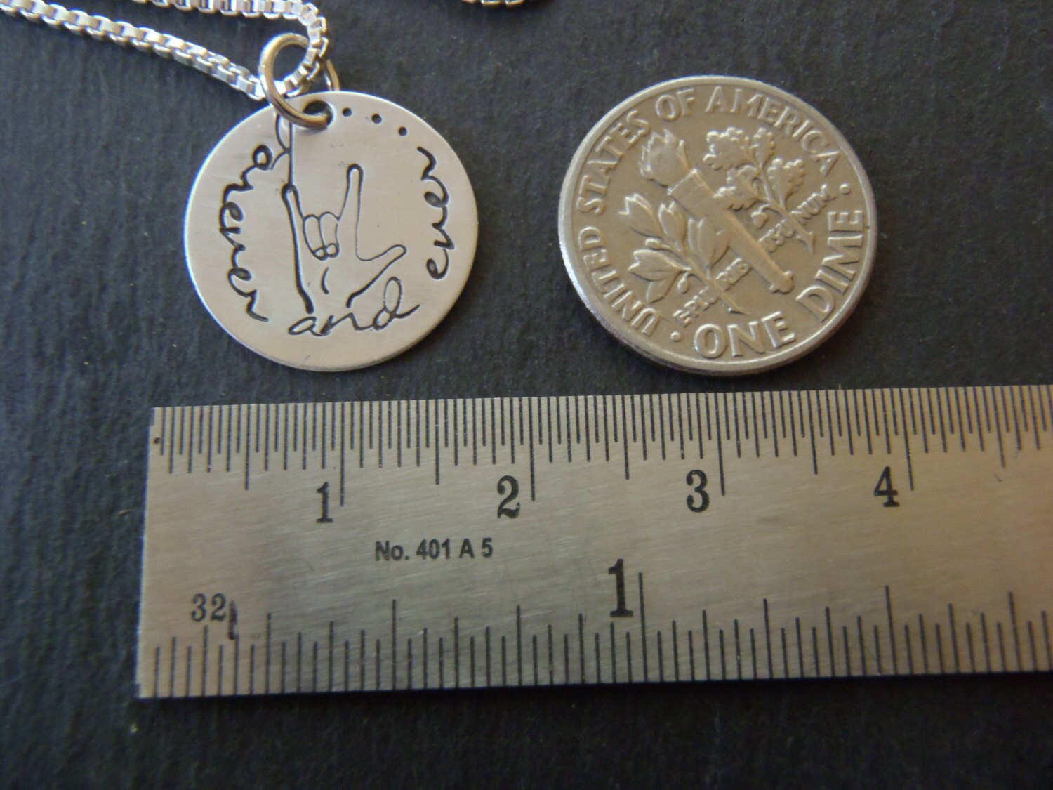 asl I love you sterling silver necklace - drake designs jewelry